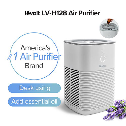 Levoit Air Purifier True HEPA Dual-Filter, with Aromatherapy, 3 Fand Speed,  Bonus Aroma Pads, LV-H128-RXA, 1 Pack