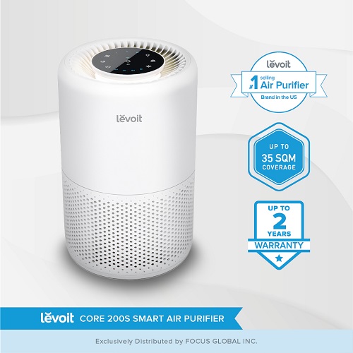 Levoit air deals purifier green light